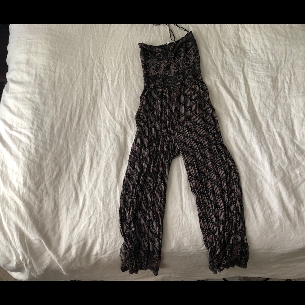 Free people halter jumpsuit